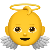 Baby Angel Emoji on Apple macOS and iOS iPhones