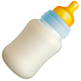 Детская бутылочка Эмодзи на Apple macOS и iOS iPhone