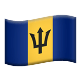 Bandeira de Barbados nos iOS iPhones e macOS da Apple