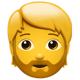 🧔 Pessoa com barba Emoji nos Apple macOS e iOS iPhones