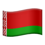 Bandeira da Bielorrússia nos iOS iPhones e macOS da Apple
