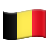 Bandera de Bélgica en Apple macOS y iOS iPhones