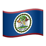 Bandeira do Belize nos iOS iPhones e macOS da Apple