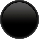 Черный кружок Эмодзи на Apple macOS и iOS iPhone