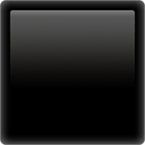 Black Large Square Emoji on Apple macOS and iOS iPhones