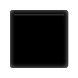 Средний черный квадрат Эмодзи на Apple macOS и iOS iPhone
