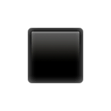 Малый черный квадрат Эмодзи на Apple macOS и iOS iPhone