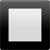 Черная квадратная кнопка Эмодзи на Apple macOS и iOS iPhone