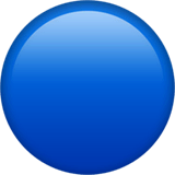 🔵 Cercle bleu Émoji sur Apple macOS et iOS iPhones