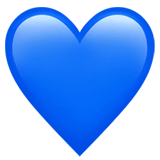 Blue Heart Emoji on Apple macOS and iOS iPhones