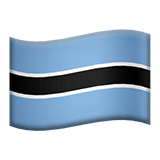 Flag: Botswana Emoji on Apple macOS and iOS iPhones
