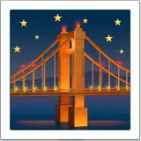 🌉 Ночной мост Эмодзи на Apple macOS и iOS iPhone