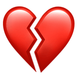 Разбитое сердце Эмодзи на Apple macOS и iOS iPhone