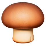 Brown Mushroom on Apple