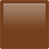Braunes Quadrat Emoji auf Apple macOS und iOS iPhones