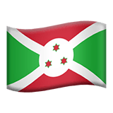 Флаг Бурунди Эмодзи на Apple macOS и iOS iPhone