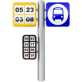 Автобусная остановка Эмодзи на Apple macOS и iOS iPhone