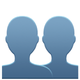 Silhouette von zwei Personen Emoji auf Apple macOS und iOS iPhones