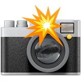 Fotocamera con flash su Apple macOS e iOS iPhones