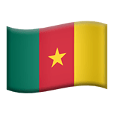Bandeira dos Camarões nos iOS iPhones e macOS da Apple