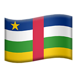 Bandeira da República Centro‑Africana nos iOS iPhones e macOS da Apple