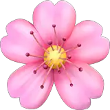 🌸 Fleur de cerisier Émoji sur Apple macOS et iOS iPhones