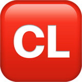 🆑 Signo de CL Emoji en Apple macOS y iOS iPhones