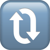 Clockwise Vertical Arrows Emoji on Apple macOS and iOS iPhones