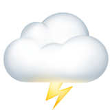 Wolke mit Blitz Emoji auf Apple macOS und iOS iPhones
