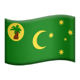Drapeau des îles Cocos (ou îles Keeling) sur Apple macOS et iOS iPhones