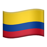 Flag: Colombia Emoji on Apple macOS and iOS iPhones