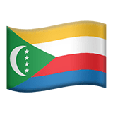 Флаг Коморских островов Эмодзи на Apple macOS и iOS iPhone
