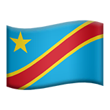 Bandeira da República Democrática do Congo nos iOS iPhones e macOS da Apple