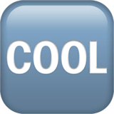 🆒 Знак «круто» на английском Эмодзи на Apple macOS и iOS iPhone