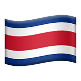 🇨🇷 Bandeira da Costa Rica Emoji nos Apple macOS e iOS iPhones