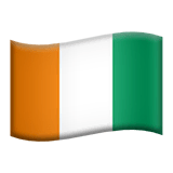 Bandeira da Côte d’Ivoire nos iOS iPhones e macOS da Apple