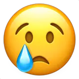😢 Weinendes Gesicht Emoji auf Apple macOS und iOS iPhones