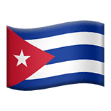 Bandeira de Cuba nos iOS iPhones e macOS da Apple