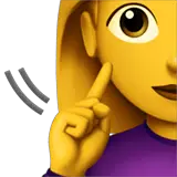Глухая женщина Эмодзи на Apple macOS и iOS iPhone
