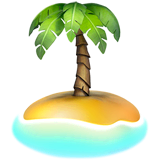 🏝️ Isola deserta Emoji su Apple macOS e iOS iPhones