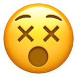 😵 Dizzy Face Emoji on Apple macOS and iOS iPhones