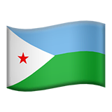 Bandeira do Jibuti nos iOS iPhones e macOS da Apple