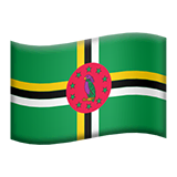 🇩🇲 Bandiera della Dominica Emoji su Apple macOS e iOS iPhones