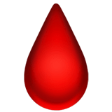 🩸 Капля крови Эмодзи на Apple macOS и iOS iPhone