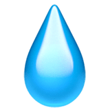 Droplet Emoji on Apple macOS and iOS iPhones