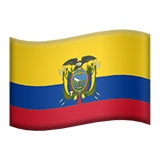 Flag: Ecuador Emoji on Apple macOS and iOS iPhones