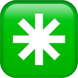 ✳️ 8-strahliges Sternchen Emoji auf Apple macOS und iOS iPhones