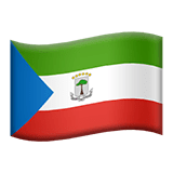 Bandera de Guinea Ecuatorial en Apple macOS y iOS iPhones