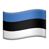 Flag: Estonia Emoji on Apple macOS and iOS iPhones