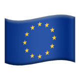 Bandeira da União Europeia nos iOS iPhones e macOS da Apple